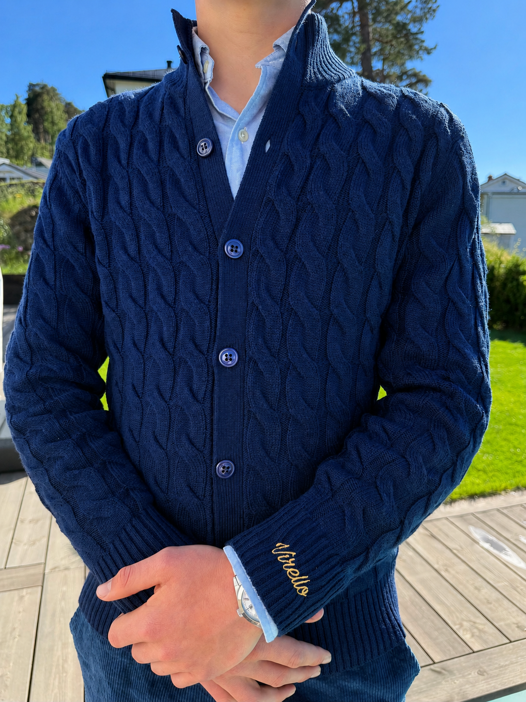 Virello Cardigan - marineblå